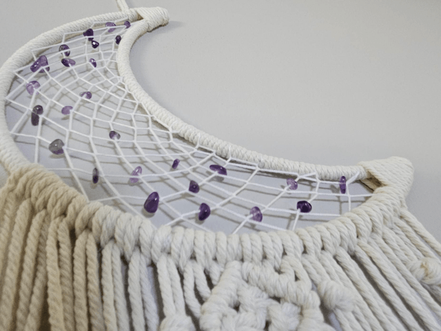 Moon Dreamcatcher with Crystals