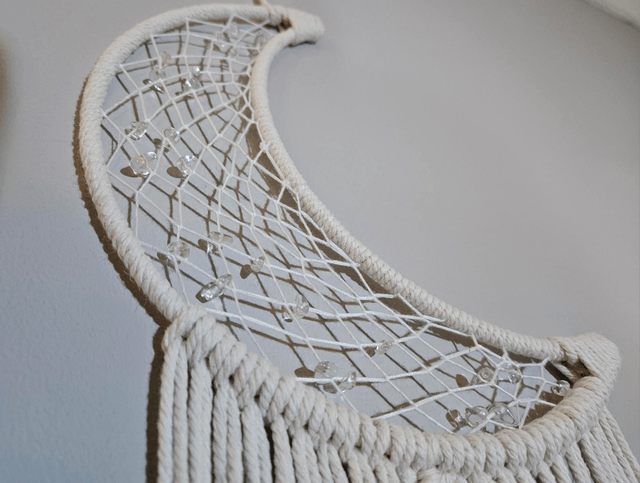 Moon Dreamcatcher with Crystals