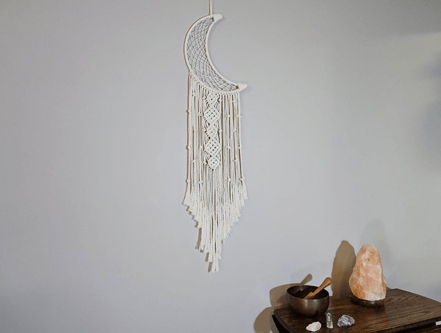 Moon Dreamcatcher with Crystals