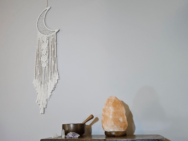Moon Dreamcatcher with Crystals